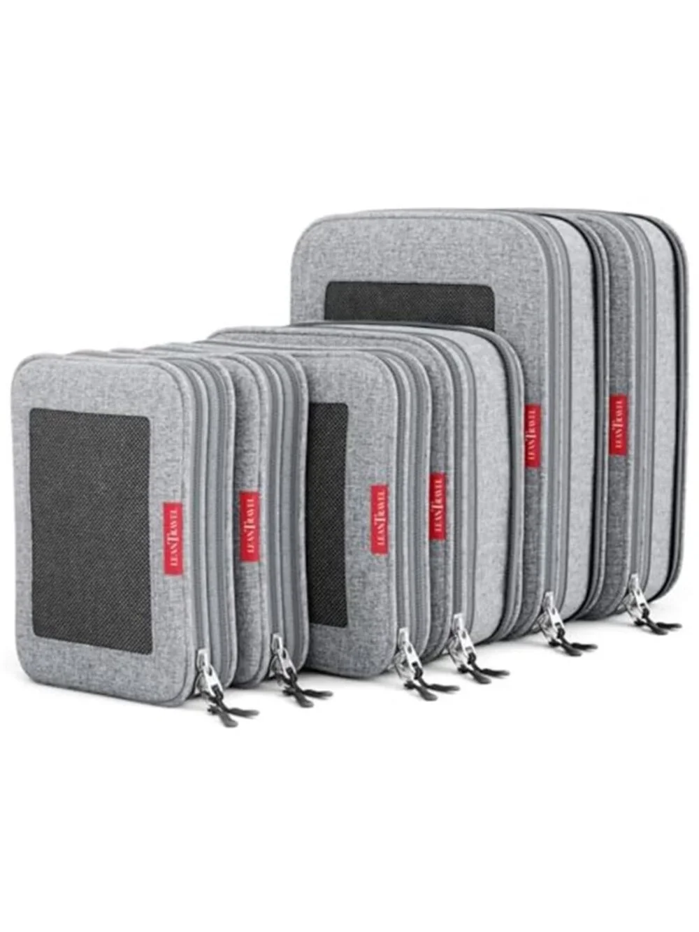6 Pack Compression Packing Cubes Travel Organizer Set Suitcase Luggage Grey